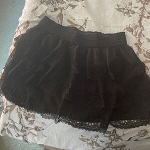 Black ruffle skirt with gorgeous detail